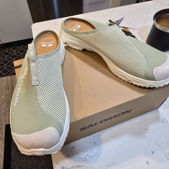 Salomon RX Moc 3.0 SUEDE Tea/Alfalfa L47431600 SLIDE SLIP-ON MENS 13 NEW - Picture 4 of 8